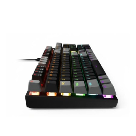 مجموعة GAMDIAS HERMES E6 ELITE 2-in-1 Combo, لوحة مفاتيح حجم كامل ميكانيكية للألعاب, إضاءة RGB خلفية, فأرة ألعاب بدقة قابلة للتعديل حتى 3600 DPI - أسود